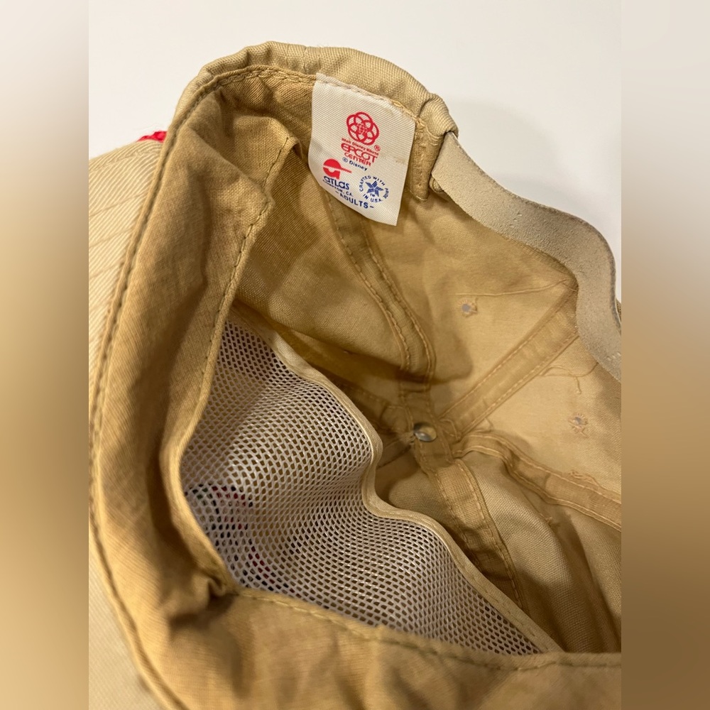 Rare vintage Atlas Caps Epcot Centre leather back strap hat